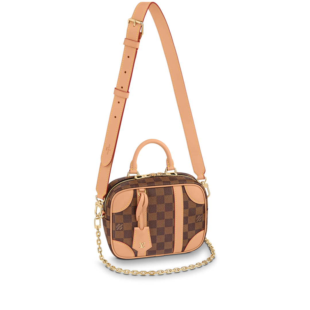 Louis Vuitton VALISETTE SOUPLE BB Handbag Damier Ebene N50065 Natural Beige